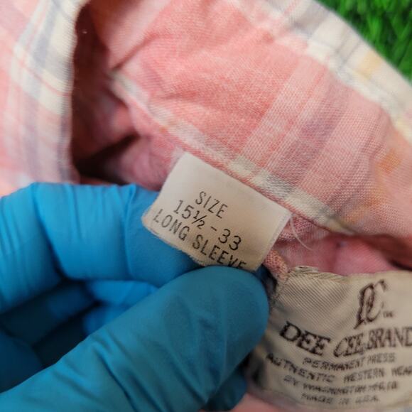 Vintage 70s Dee Cee Pearl Snap Western Shirt Mens M USA Disco Cowboy Sawtooth - Picture 11 of 11